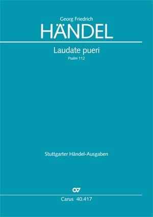 Laudate Pueri Hwv 237. Orgue HAENDEL Partition Chœur