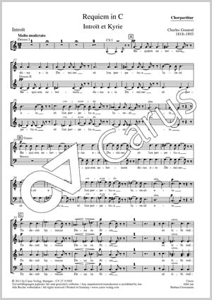 Requiem in C - partie de Choeur GOUNOD Partition