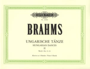 Danses Hongroises Volume 2. 4 Mains BRAHMS Partition Piano