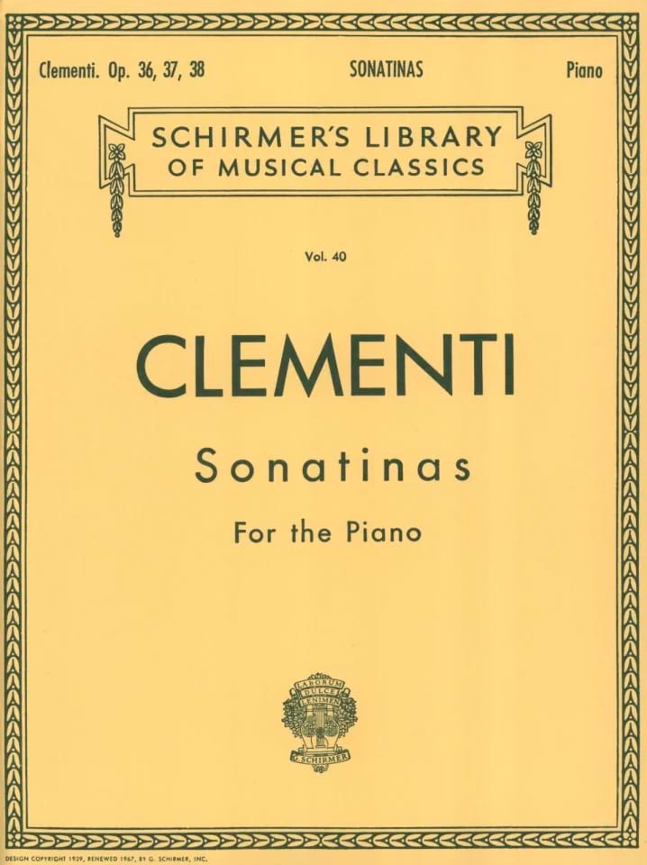 12 Sonatines, Op. 36, 37, 38 CLEMENTI Partition