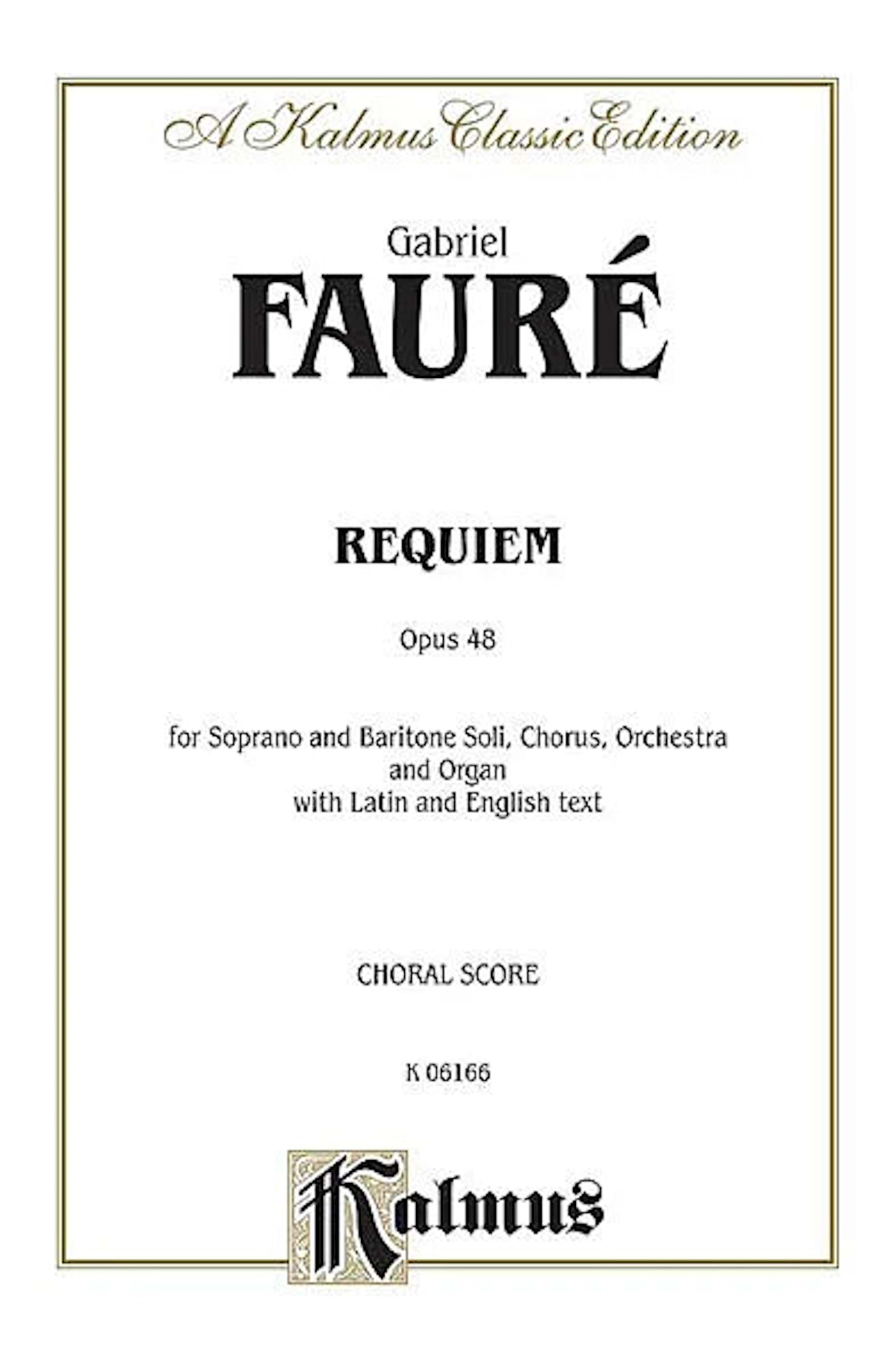 Requiem FAURÉ Partition Chœur