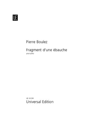 Fragment d'une ébauche BOULEZ Partition Piano