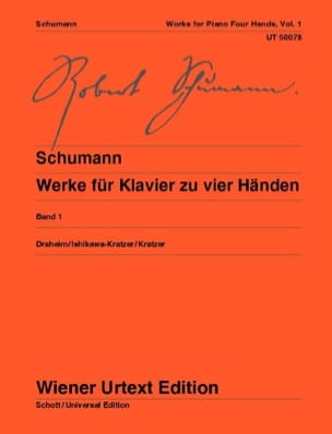 Klavierwerke Bd 1 - 4 Mains SCHUMANN Partition Piano