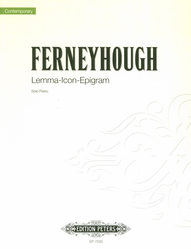 Lemma-Icon-Epigram Brian Ferneyhough Partition Piano