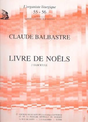 Livre de Noëls Volume 3 Claude-Bénigne Balbastre Partition Orgue