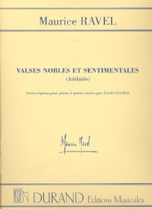Valses Nobles et Sentimentales. 4 mains RAVEL Partition Piano