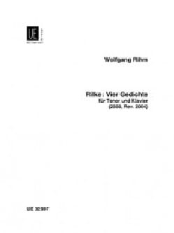 Rilke: 4 Gedichte Wolfgang Rihm Partition Mélodies