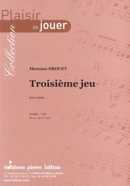 Troisième jeu Florence Drouet Partition