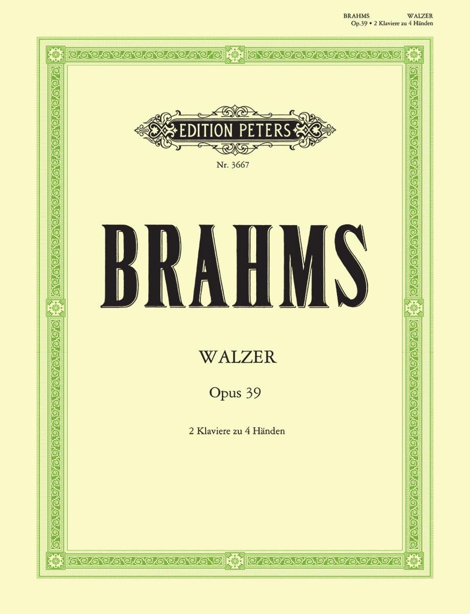 Walzer Opus 39. 2 Pianos - BRAHMS - Partition - Piano