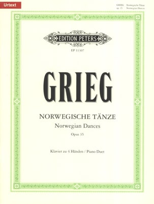 Danses Norvégiennes Opus 35. 4 mains GRIEG Partition Piano