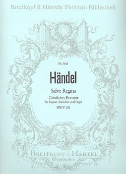 Salve Regina HWV 241 HAENDEL Partition Musique de chambre vocale