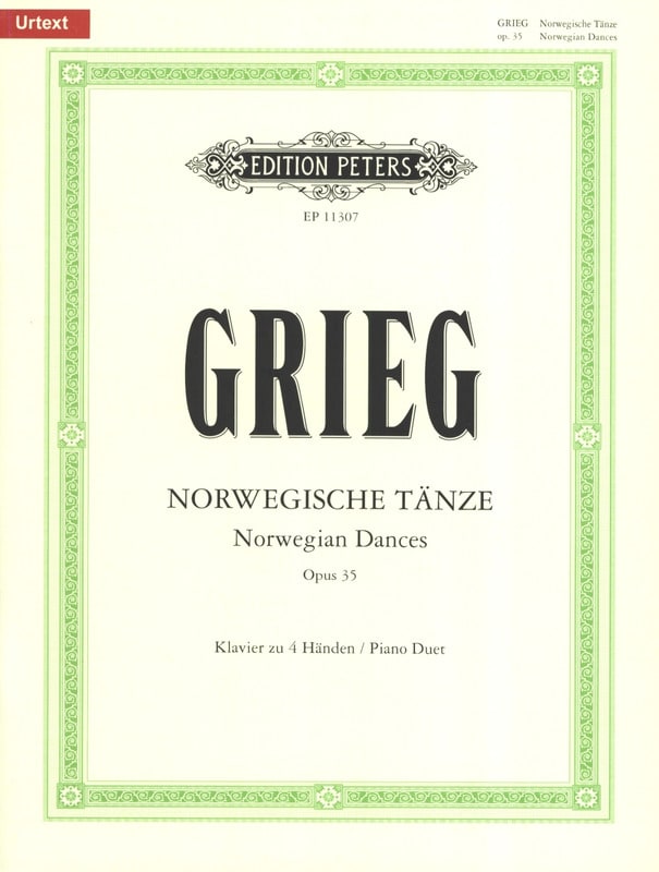 Danses Norvégiennes Opus 35. 4 mains - GRIEG - Partition - Piano