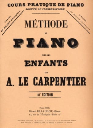 Méthode de Piano Pour les Enfants Carpentier A Le Partition Piano