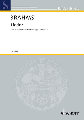 Lieder Voix Grave BRAHMS Partition Mélodies