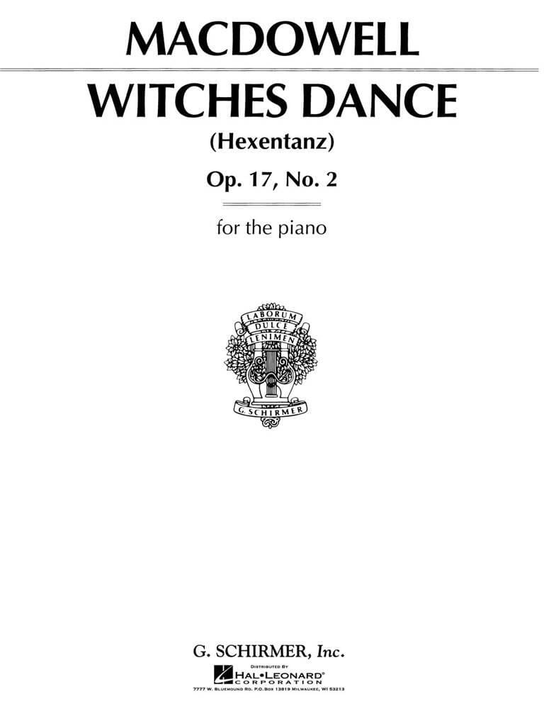 Witches Dance Op. 17-2 Edward MacDowell Partition Piano