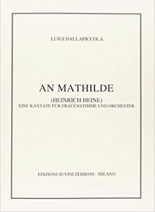An Mathilde Luigi Dallapiccola Partition Mélodies