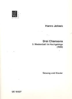 Maskenball Im Hochgebirge3-3 Chansons Hanns Jelinek Partition Mélodies