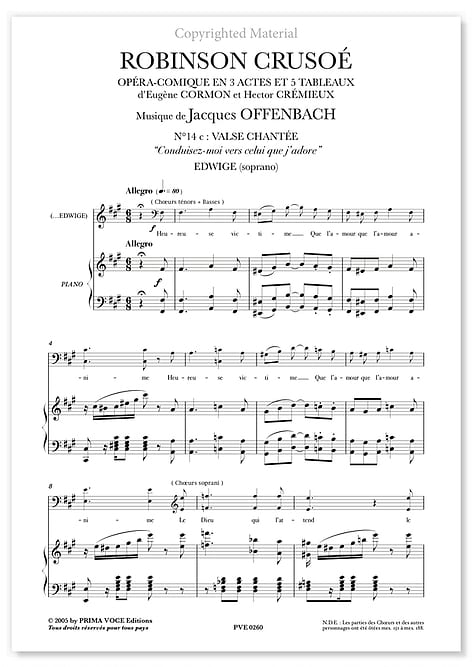 Conduisez moi vers celui que j'adore. Robinson Crusoé - OFFENBACH