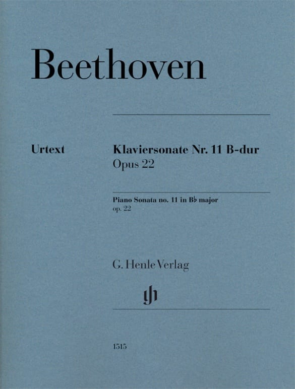Sonate n°11 Opus 22 BEETHOVEN Partition Piano