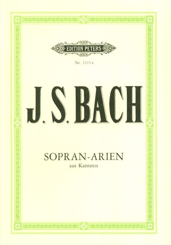 15 Airs de Cantates pour Soprano BACH Partition Mélodies