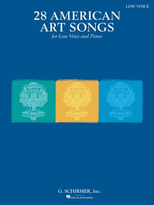 28 American Art Songs. Voix grave Partition Mélodies