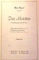 Ach, Herr, Strafe Mich Nicht Max Reger Partition Chœur