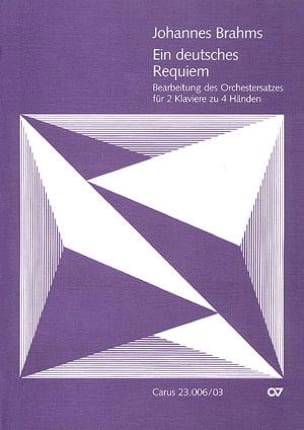 Ein Deutsches Requiem Opus 45. 2 Pianos BRAHMS Partition Piano