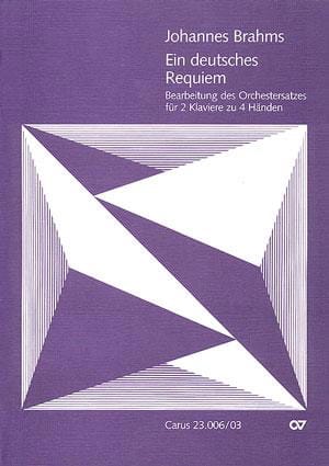 Ein Deutsches Requiem Opus 45. 2 Pianos BRAHMS Partition Piano