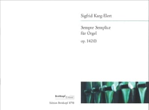 Sempre Semplice Op. 142-1 Sigfrid Karg-Elert Partition Orgue