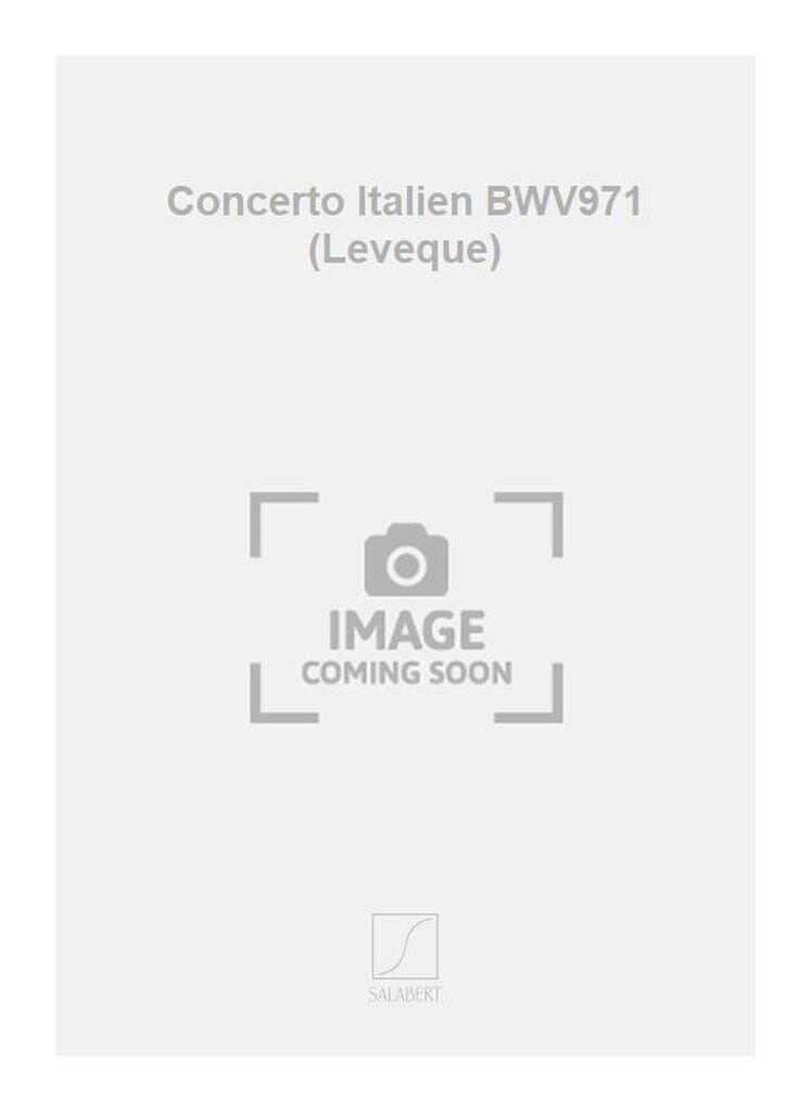 Concerto Italien BWV 971 BACH Partition Piano