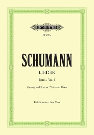 Lieder Volume 1. Voix Grave SCHUMANN Partition Mélodies