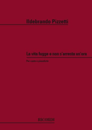 La Vita Fugge E Non S'arresta Un'ora Pizzetti Partition Mélodies