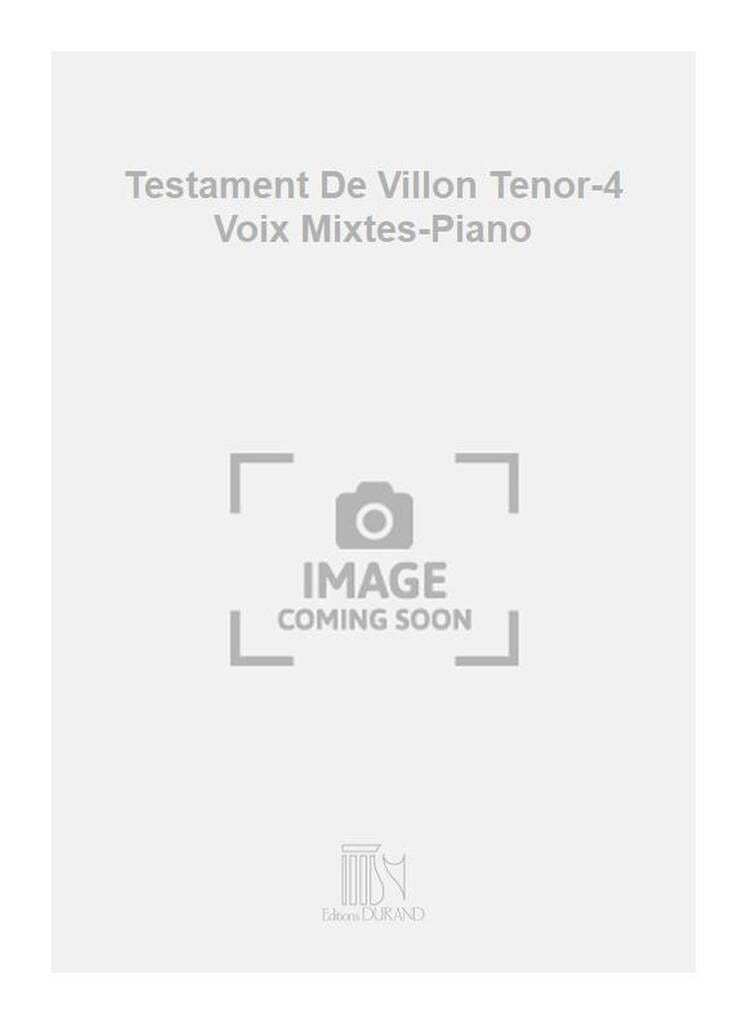 Le Testament Villon Barraud Partition Chœur