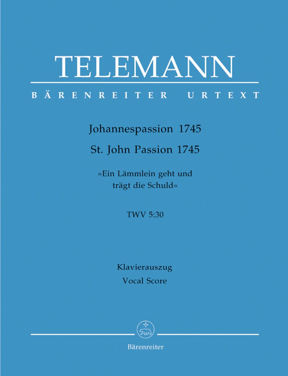 Johannespassion Twv 5-30 TELEMANN Partition Chœur