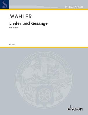Lieder Und Gesänge Voume 3. Voix Grave MAHLER Partition Mélodies