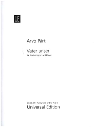 Vater unser PÄRT Partition Mélodies