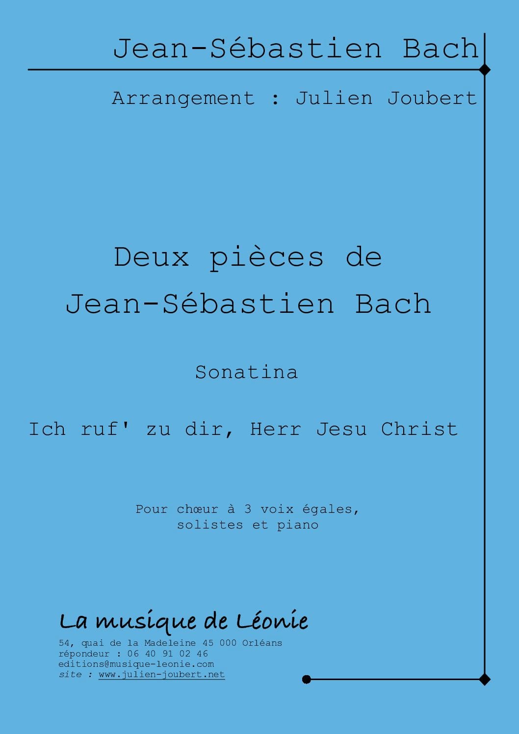 2 Pièces de J. S. Bach Bach J.S. / Joubert Julien Partition