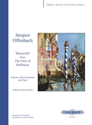 Barcarolle. Les Contes d'Hoffmann OFFENBACH Partition Opéras
