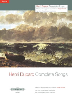 17 Mélodies. Voix Haute Henri Duparc Partition Mélodies
