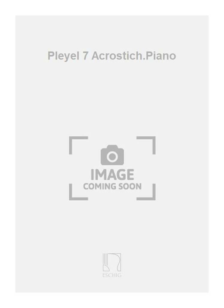 7 Acrostiches Henri Cliquet-Pleyel Partition Piano