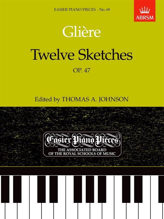 12 Sketches Opus 47 - Reinhold Glière - Partition - Piano