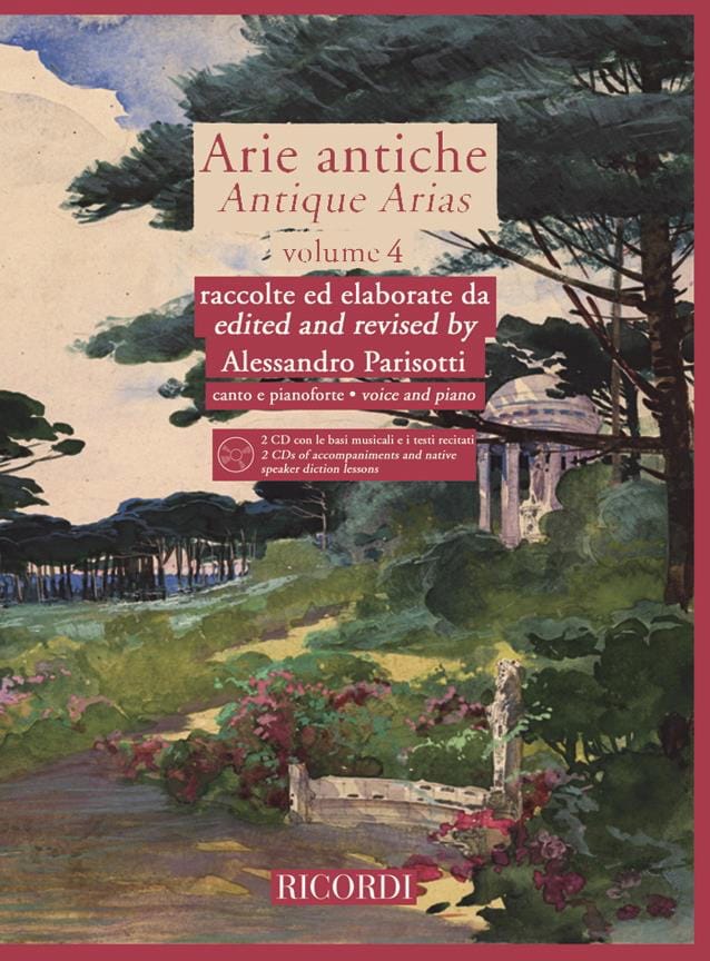 Arie Antiche Volume 4 + 2 CD Alessandro Parisotti Partition Mélodies