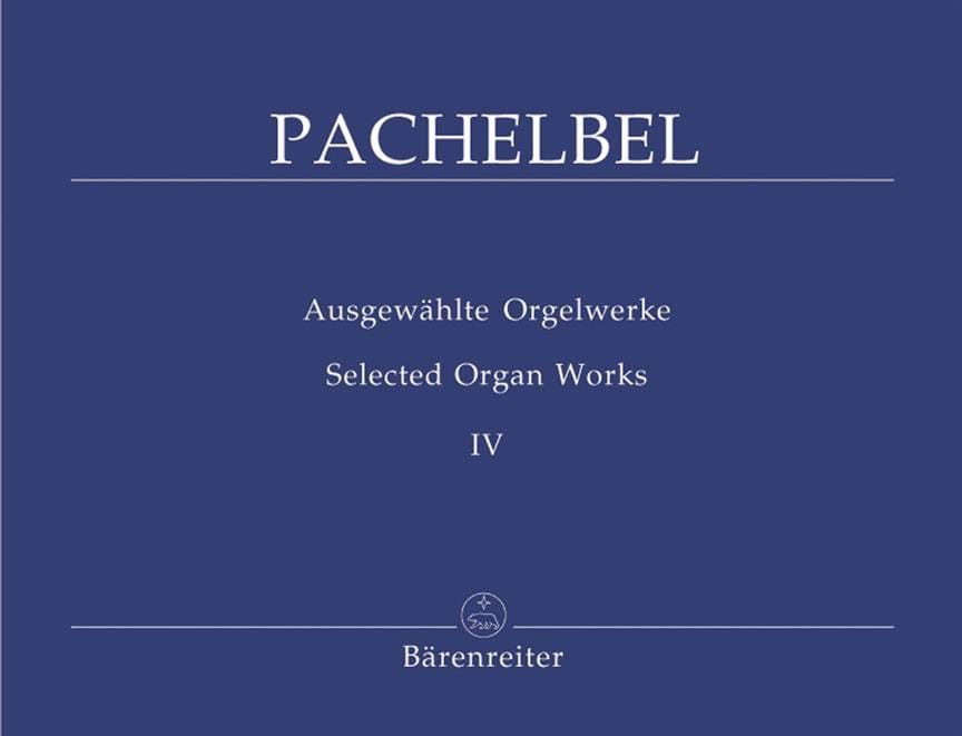 Oeuvre Pour Orgue Volume 4 PACHELBEL Partition Orgue