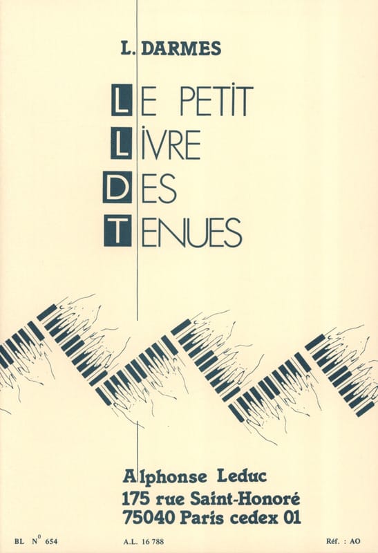 Petit Livre des Tenues Darmes Partition Piano