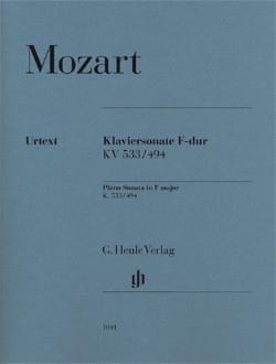 Sonate pour Piano en Fa Majeur K. 533/ 494 MOZART Partition Piano