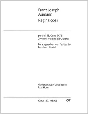 Regina Coeli Aumann Partition Chœur