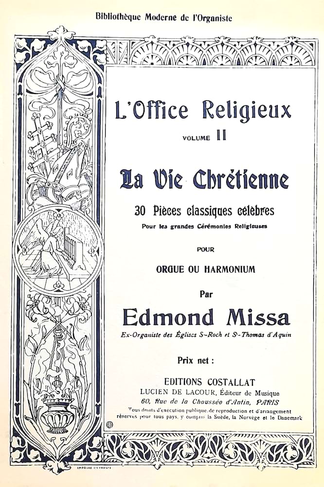 L'Office Religieux Volume 2. La Vie Chrétienne Partition Orgue