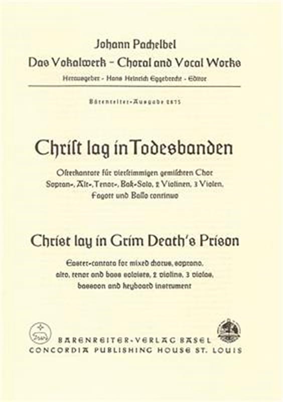 Christ lag in Todesbanden. Choralkantate PACHELBEL Partition