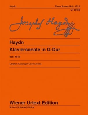 Sonate en Sol majeur Hob. 16:6 Joseph Haydn Partition Piano