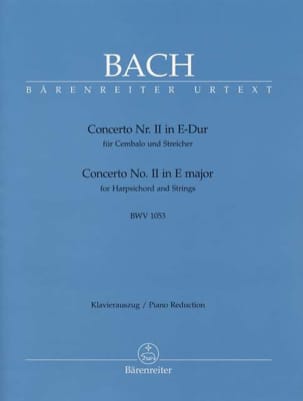 Concerto Pour Clavier En Mi Majeur BWV 1053 BACH Partition Piano